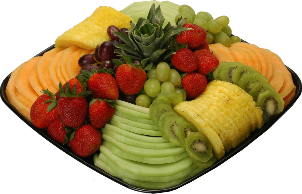 sliced fruit tray